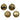 BOX 4 PALLINE 14 CM - ORO