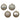 BOX 4 PALLINE 14 CM - PERLA