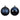 BOX 6 PALLINE 8 CM - BLU NOTTE