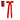 SET 4 FIOCCHI ROSSI CON CODE LUNGHE