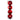 BOX 4 PALLINE 8 CM ROSSO