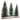 DECORAZIONE 3 ALBERI SU TRONCO