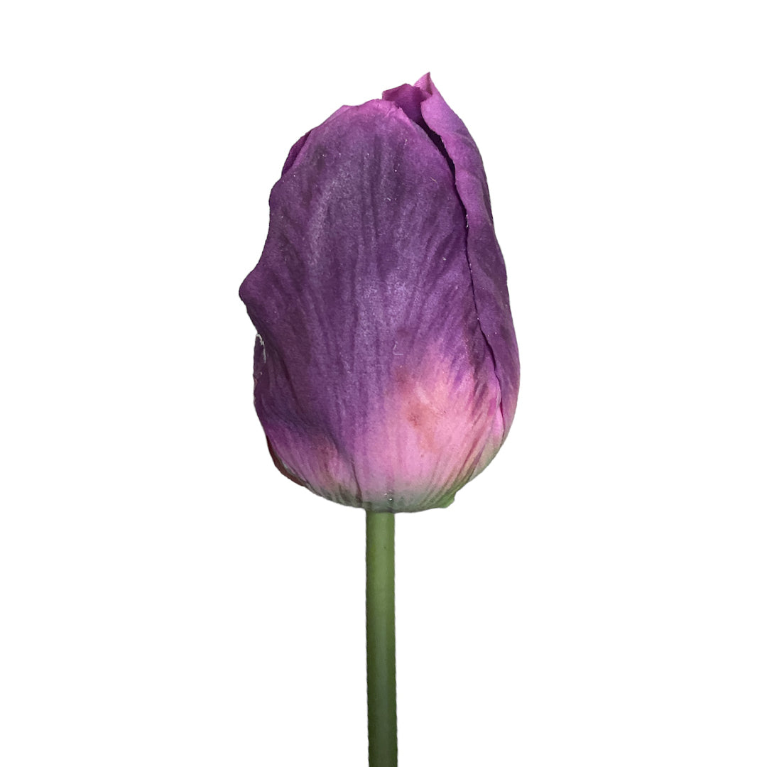 MIJOMA Tulipani artificiali, fiori artificiali, Real Touch, decorazione da tavolo (6 pezzi, lunghezza 19 cm, viola MIJOMA Tulipani artificiali, fiori artificiali, Real Touch, decorazione da tavolo (6 pezzi, lunghezza 19 cm, viola