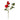GAMBO CON ROSE E BOCCIOLI ARTIFICIALI ROSSO 85 CM