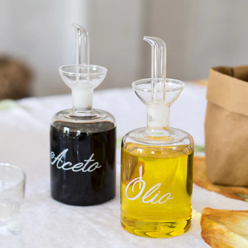 Bottiglia per Olio ed aceto Officina 1825 - in Vetro con beccuccio in Bottiglia per Olio ed aceto Officina 1825 - in Vetro con beccuccio in